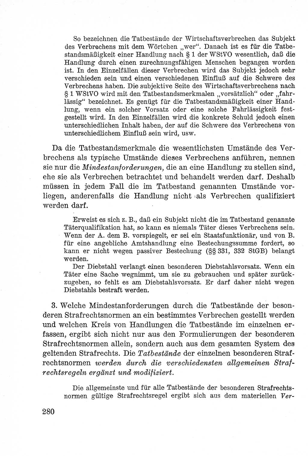 Lehrbuch des Strafrechts der Deutschen Demokratischen Republik (DDR), Allgemeiner Teil 1957, Seite 280 (Lb. Strafr. DDR AT 1957, S. 280)