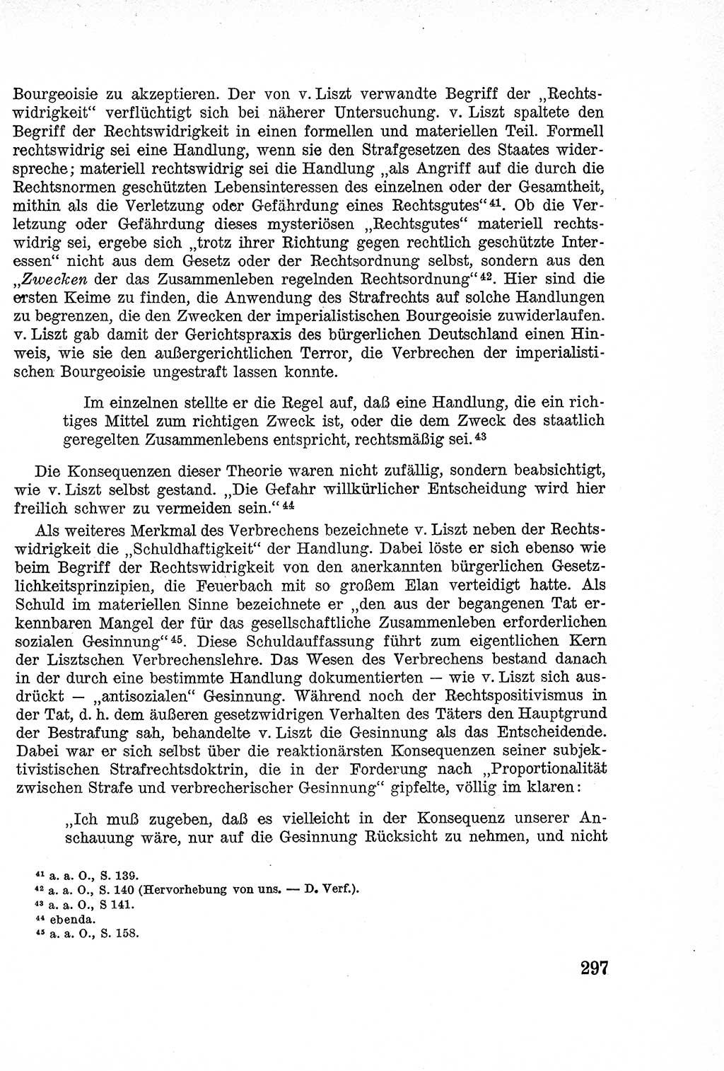 Lehrbuch des Strafrechts der Deutschen Demokratischen Republik (DDR), Allgemeiner Teil 1957, Seite 297 (Lb. Strafr. DDR AT 1957, S. 297)