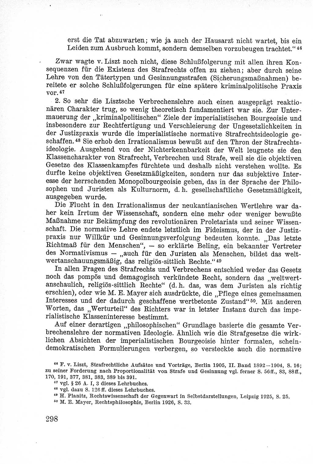 Lehrbuch des Strafrechts der Deutschen Demokratischen Republik (DDR), Allgemeiner Teil 1957, Seite 298 (Lb. Strafr. DDR AT 1957, S. 298)