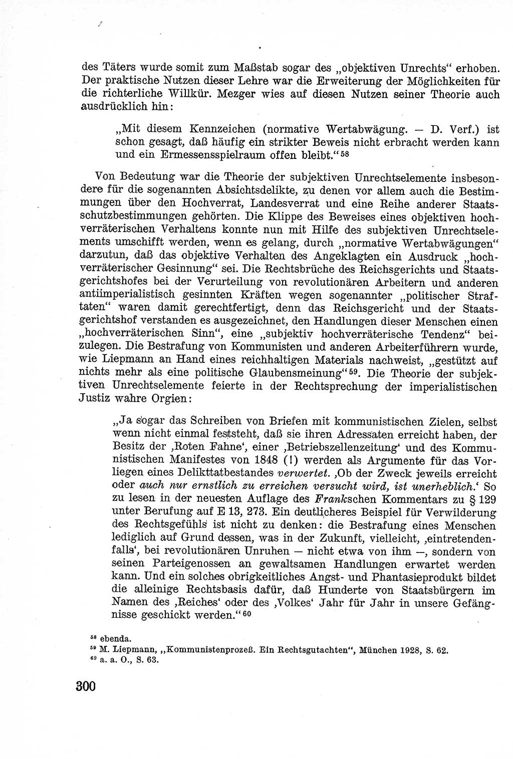 Lehrbuch des Strafrechts der Deutschen Demokratischen Republik (DDR), Allgemeiner Teil 1957, Seite 300 (Lb. Strafr. DDR AT 1957, S. 300)