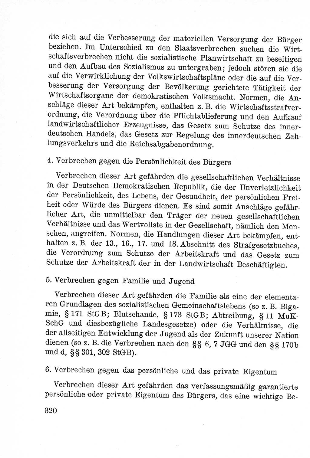 Lehrbuch des Strafrechts der Deutschen Demokratischen Republik (DDR), Allgemeiner Teil 1957, Seite 320 (Lb. Strafr. DDR AT 1957, S. 320)