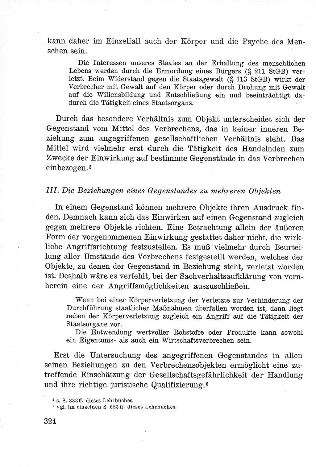 Lehrbuch des Strafrechts der Deutschen Demokratischen Republik (DDR), Allgemeiner Teil 1957, Seite 324 (Lb. Strafr. DDR AT 1957, S. 324)