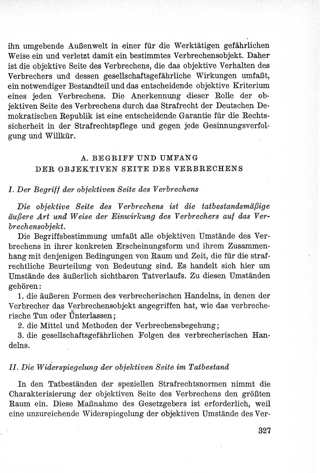 Lehrbuch des Strafrechts der Deutschen Demokratischen Republik (DDR), Allgemeiner Teil 1957, Seite 327 (Lb. Strafr. DDR AT 1957, S. 327)