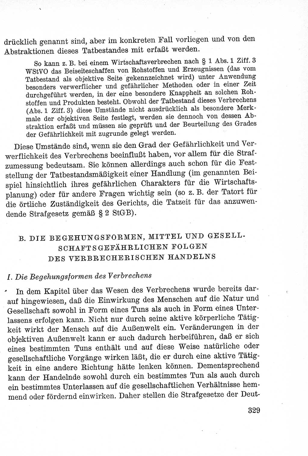 Lehrbuch des Strafrechts der Deutschen Demokratischen Republik (DDR), Allgemeiner Teil 1957, Seite 329 (Lb. Strafr. DDR AT 1957, S. 329)
