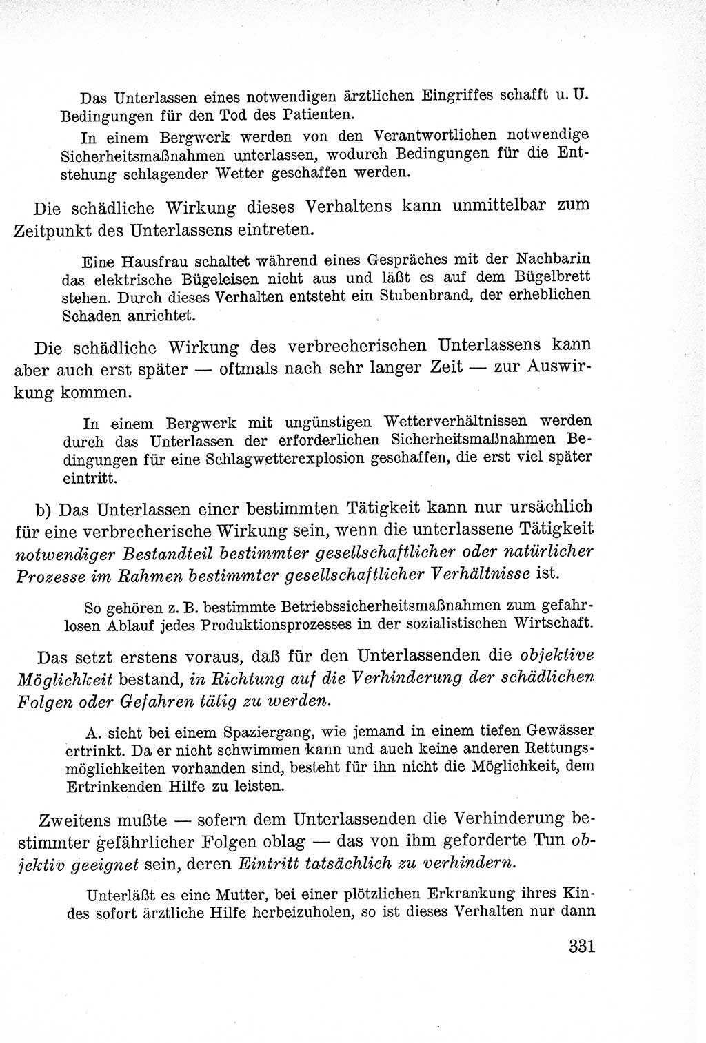 Lehrbuch des Strafrechts der Deutschen Demokratischen Republik (DDR), Allgemeiner Teil 1957, Seite 331 (Lb. Strafr. DDR AT 1957, S. 331)
