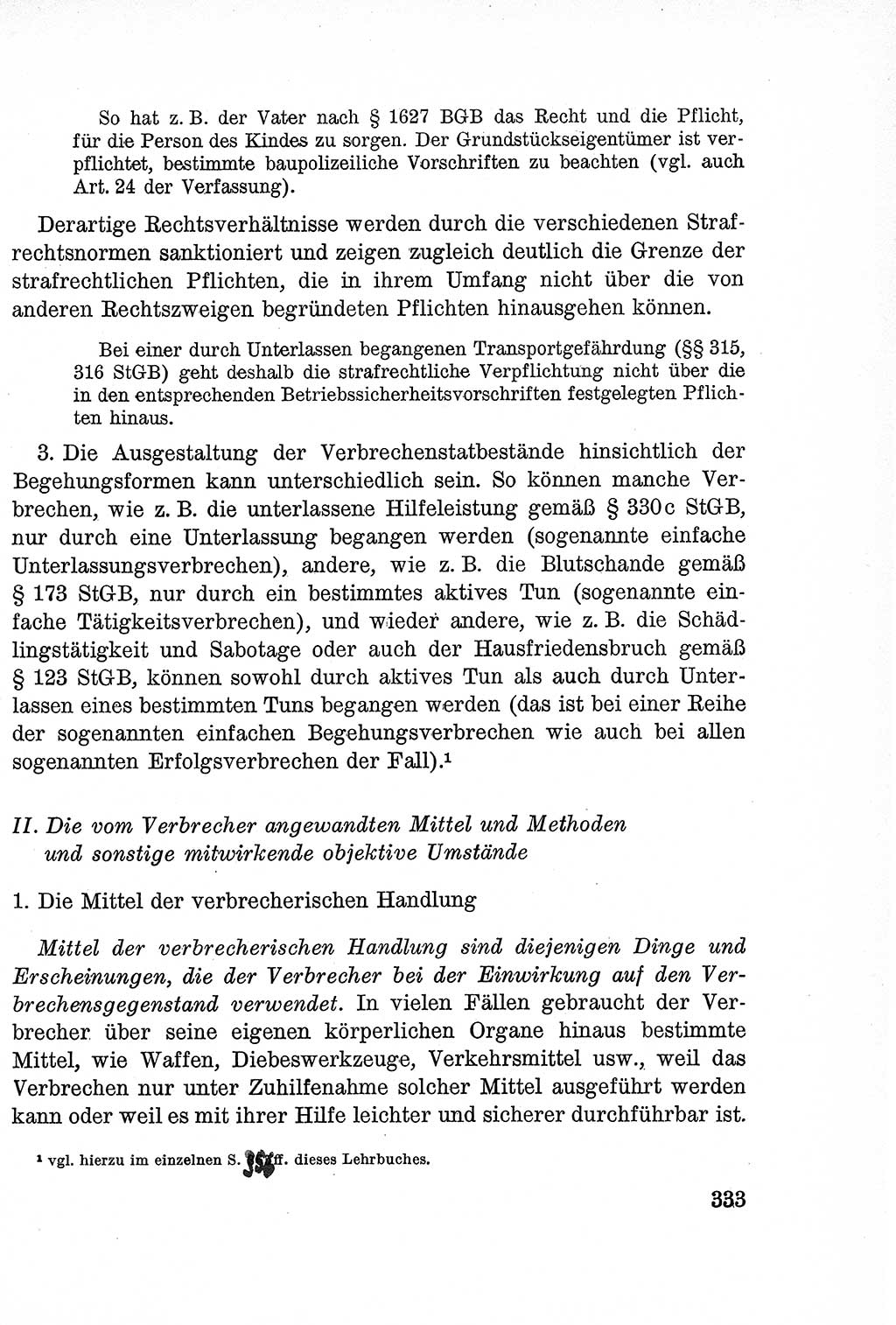 Lehrbuch des Strafrechts der Deutschen Demokratischen Republik (DDR), Allgemeiner Teil 1957, Seite 333 (Lb. Strafr. DDR AT 1957, S. 333)
