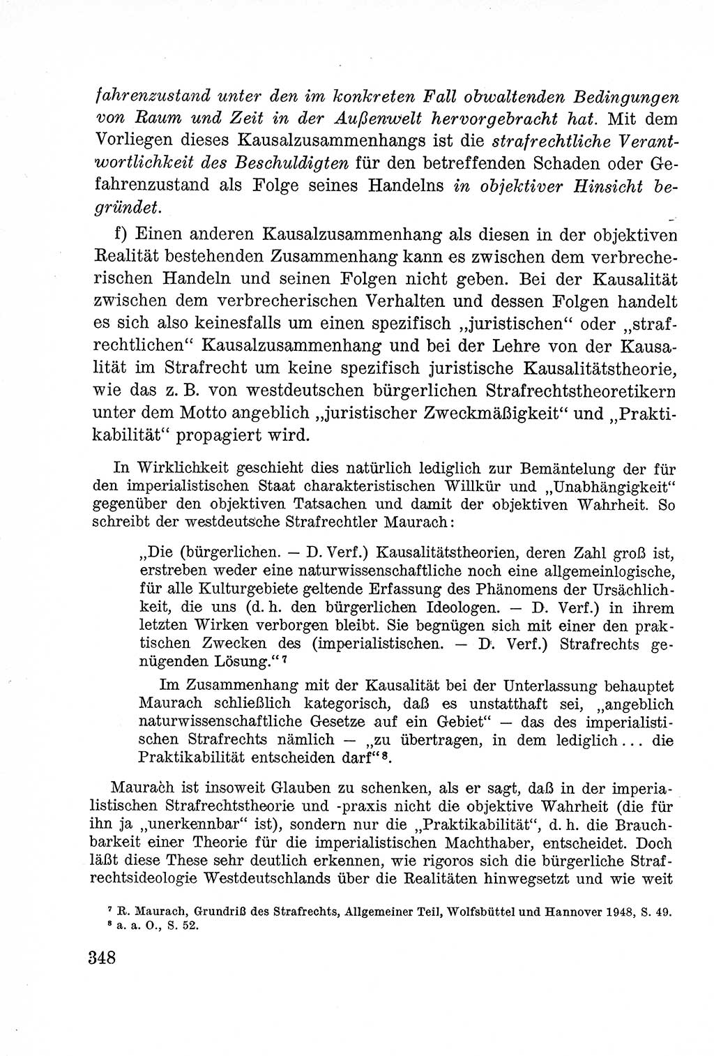 Lehrbuch des Strafrechts der Deutschen Demokratischen Republik (DDR), Allgemeiner Teil 1957, Seite 348 (Lb. Strafr. DDR AT 1957, S. 348)