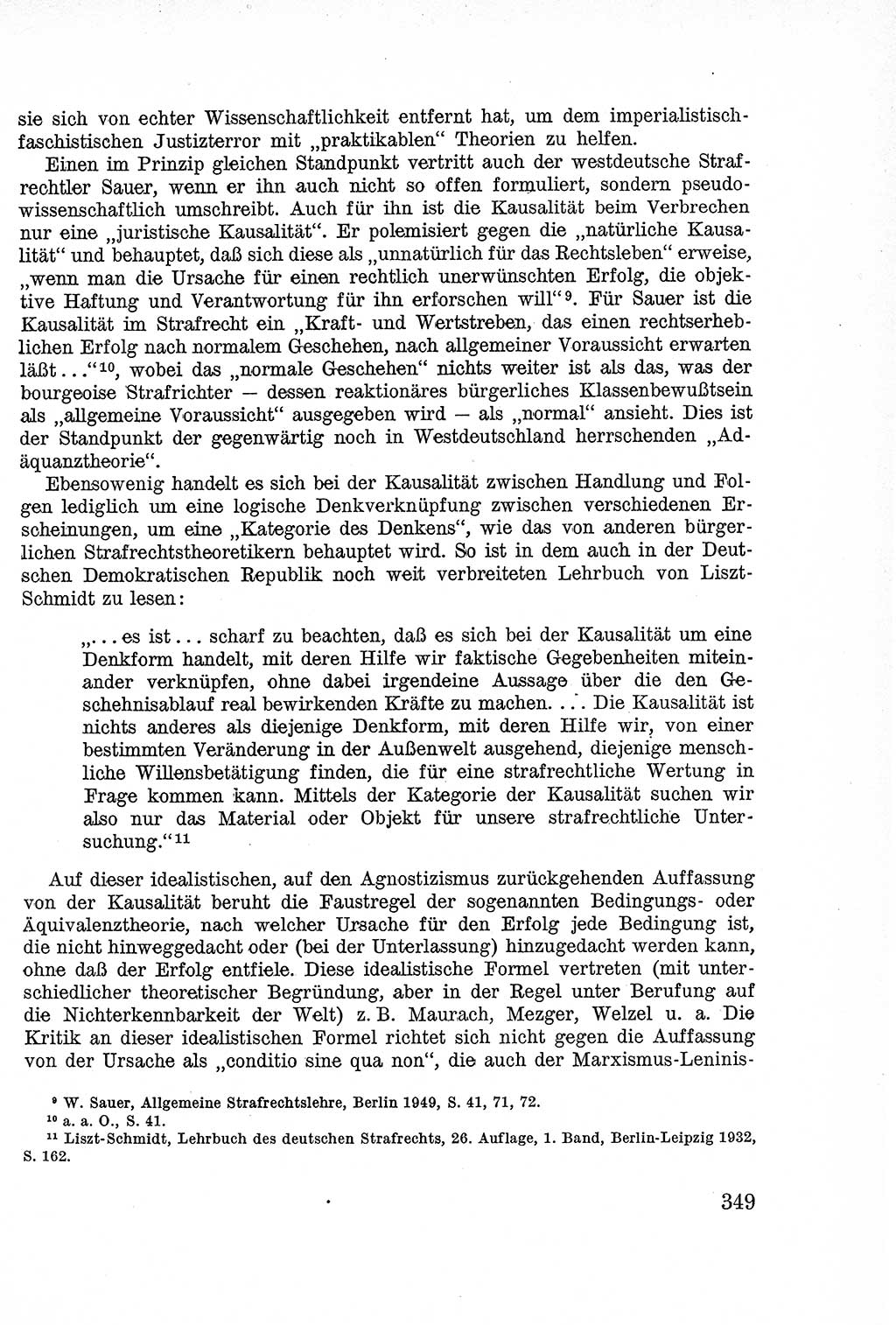 Lehrbuch des Strafrechts der Deutschen Demokratischen Republik (DDR), Allgemeiner Teil 1957, Seite 349 (Lb. Strafr. DDR AT 1957, S. 349)