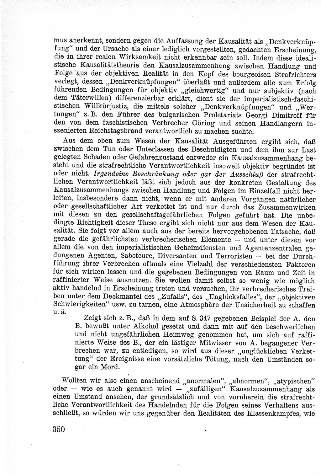 Lehrbuch des Strafrechts der Deutschen Demokratischen Republik (DDR), Allgemeiner Teil 1957, Seite 350 (Lb. Strafr. DDR AT 1957, S. 350)