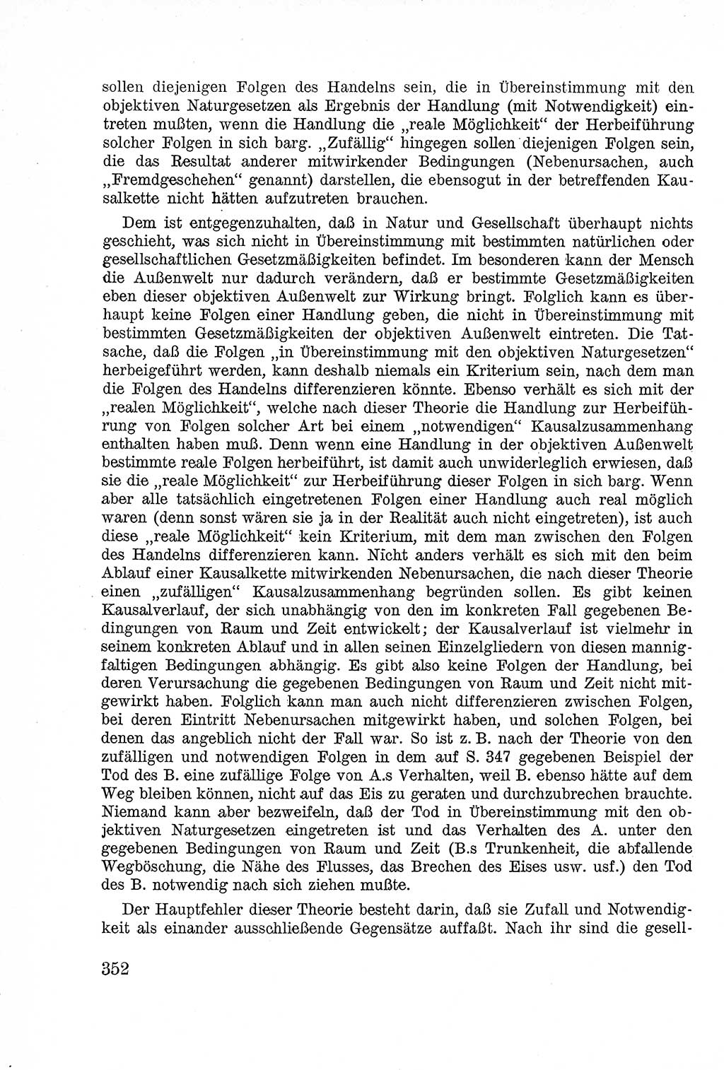 Lehrbuch des Strafrechts der Deutschen Demokratischen Republik (DDR), Allgemeiner Teil 1957, Seite 352 (Lb. Strafr. DDR AT 1957, S. 352)