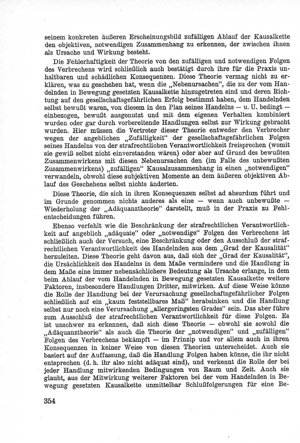 Lehrbuch des Strafrechts der Deutschen Demokratischen Republik (DDR), Allgemeiner Teil 1957, Seite 354 (Lb. Strafr. DDR AT 1957, S. 354)