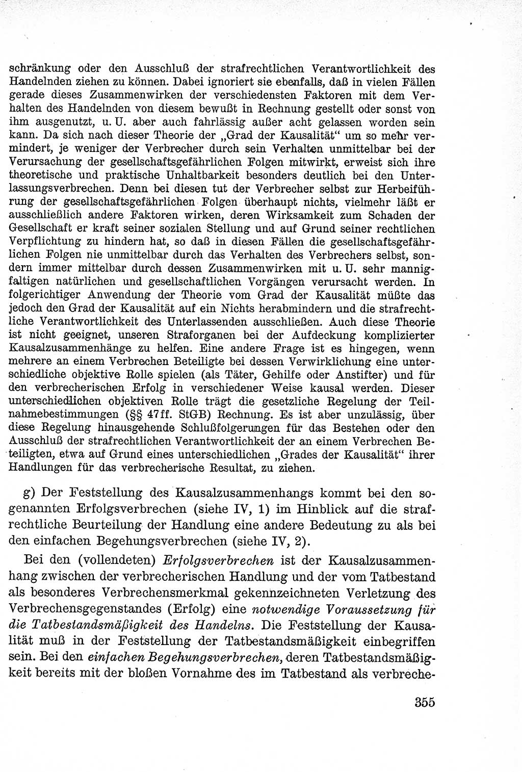 Lehrbuch des Strafrechts der Deutschen Demokratischen Republik (DDR), Allgemeiner Teil 1957, Seite 355 (Lb. Strafr. DDR AT 1957, S. 355)