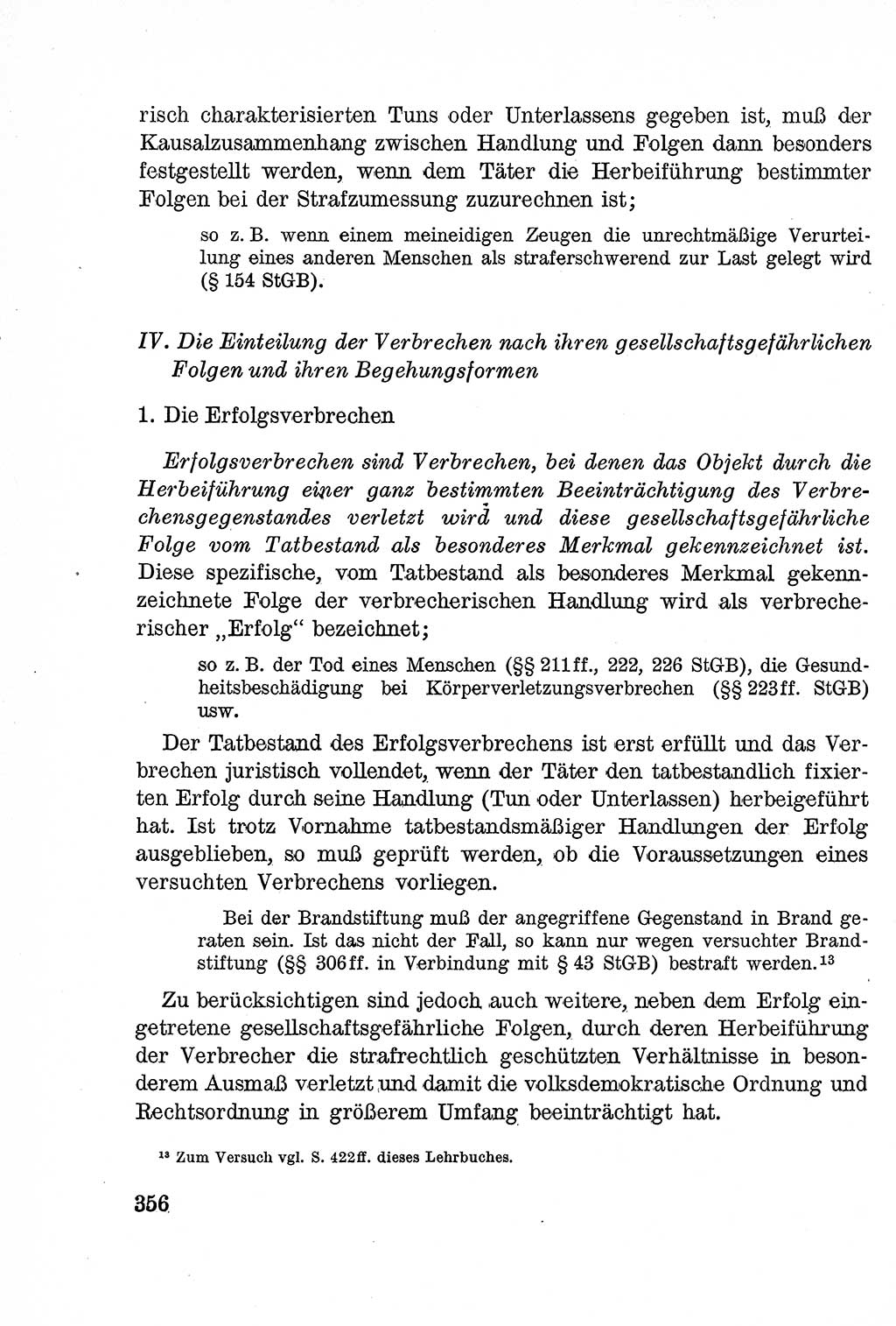 Lehrbuch des Strafrechts der Deutschen Demokratischen Republik (DDR), Allgemeiner Teil 1957, Seite 356 (Lb. Strafr. DDR AT 1957, S. 356)