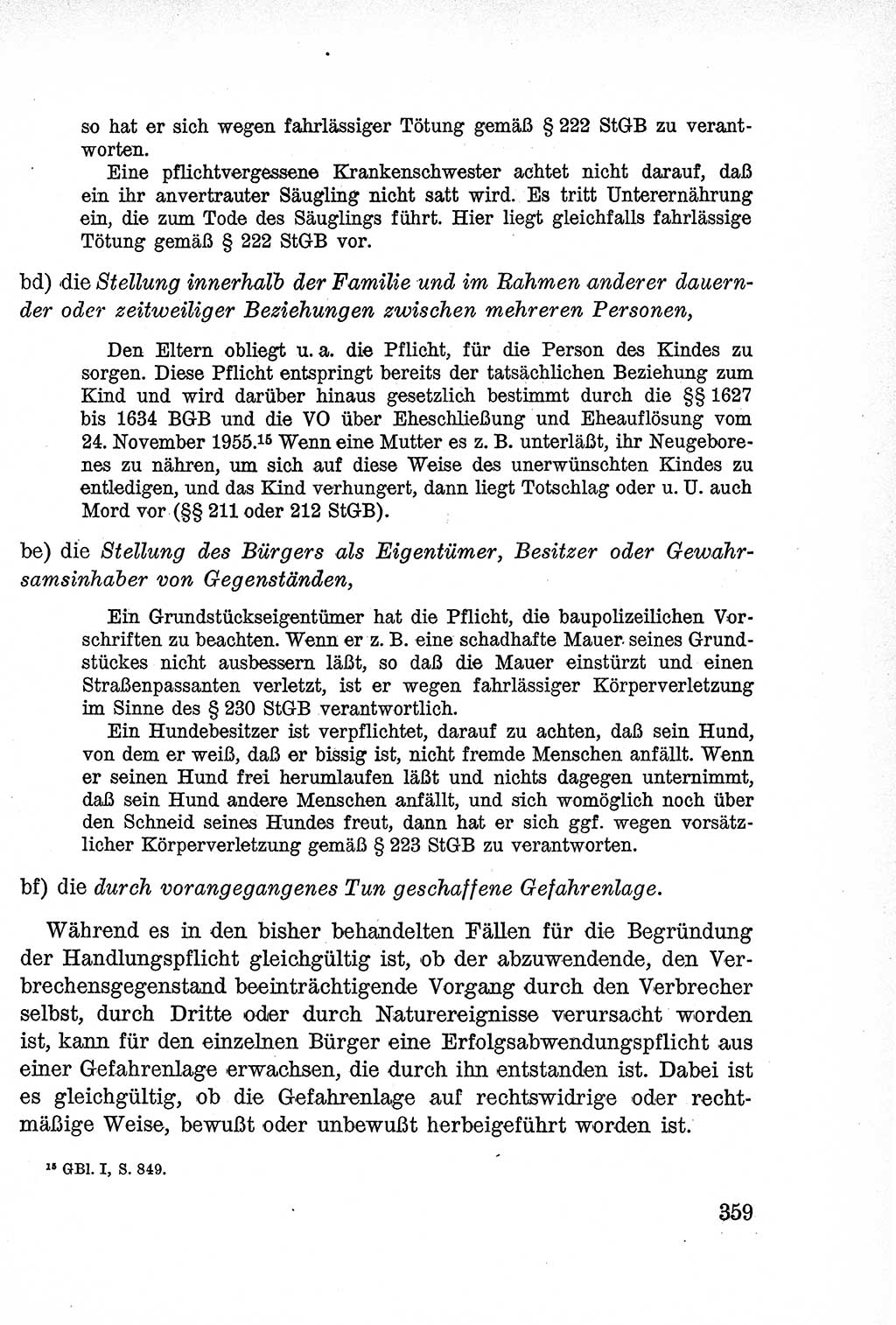 Lehrbuch des Strafrechts der Deutschen Demokratischen Republik (DDR), Allgemeiner Teil 1957, Seite 359 (Lb. Strafr. DDR AT 1957, S. 359)
