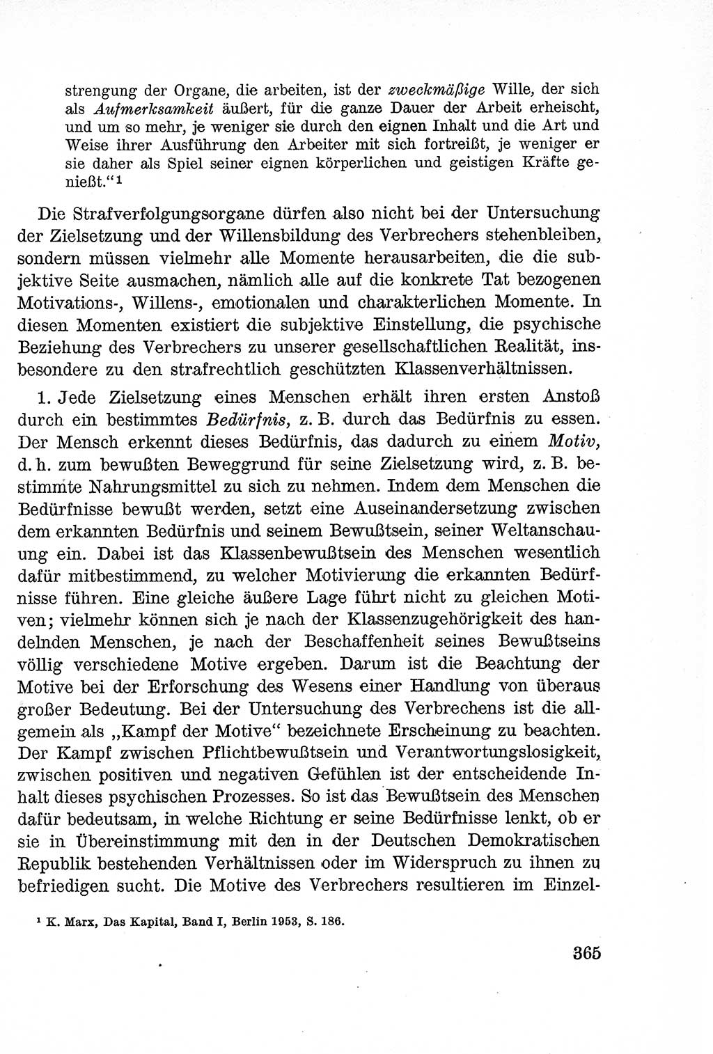 Lehrbuch des Strafrechts der Deutschen Demokratischen Republik (DDR), Allgemeiner Teil 1957, Seite 365 (Lb. Strafr. DDR AT 1957, S. 365)