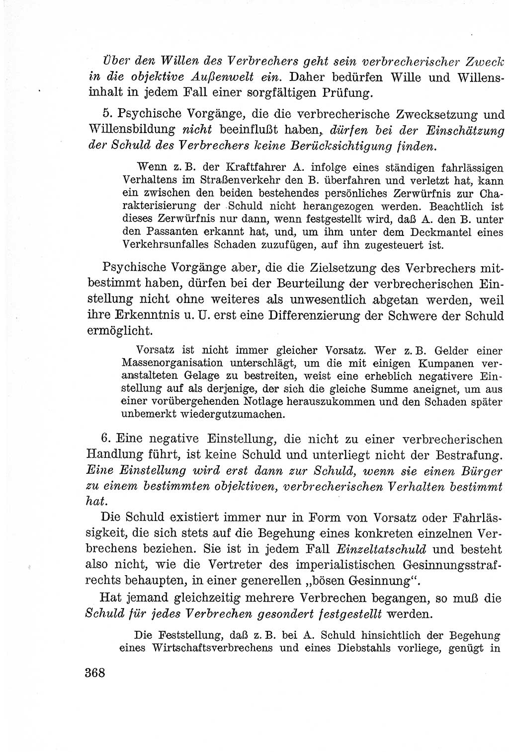 Lehrbuch des Strafrechts der Deutschen Demokratischen Republik (DDR), Allgemeiner Teil 1957, Seite 368 (Lb. Strafr. DDR AT 1957, S. 368)