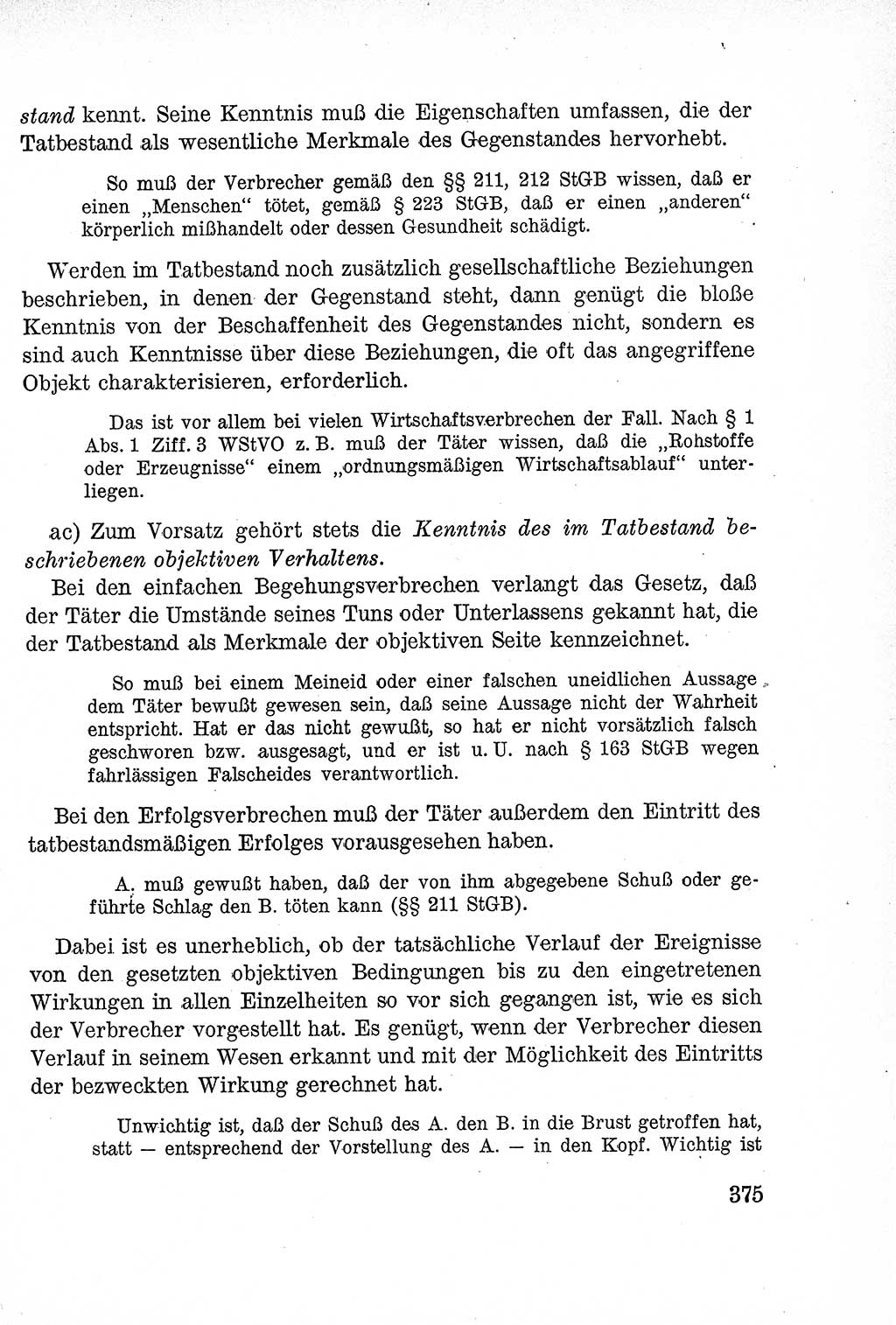 Lehrbuch des Strafrechts der Deutschen Demokratischen Republik (DDR), Allgemeiner Teil 1957, Seite 375 (Lb. Strafr. DDR AT 1957, S. 375)