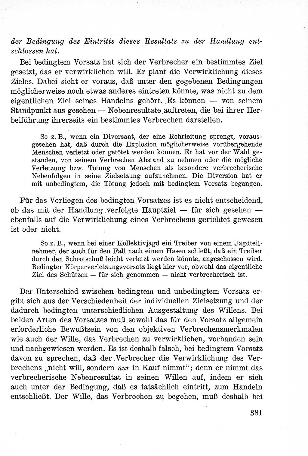 Lehrbuch des Strafrechts der Deutschen Demokratischen Republik (DDR), Allgemeiner Teil 1957, Seite 381 (Lb. Strafr. DDR AT 1957, S. 381)