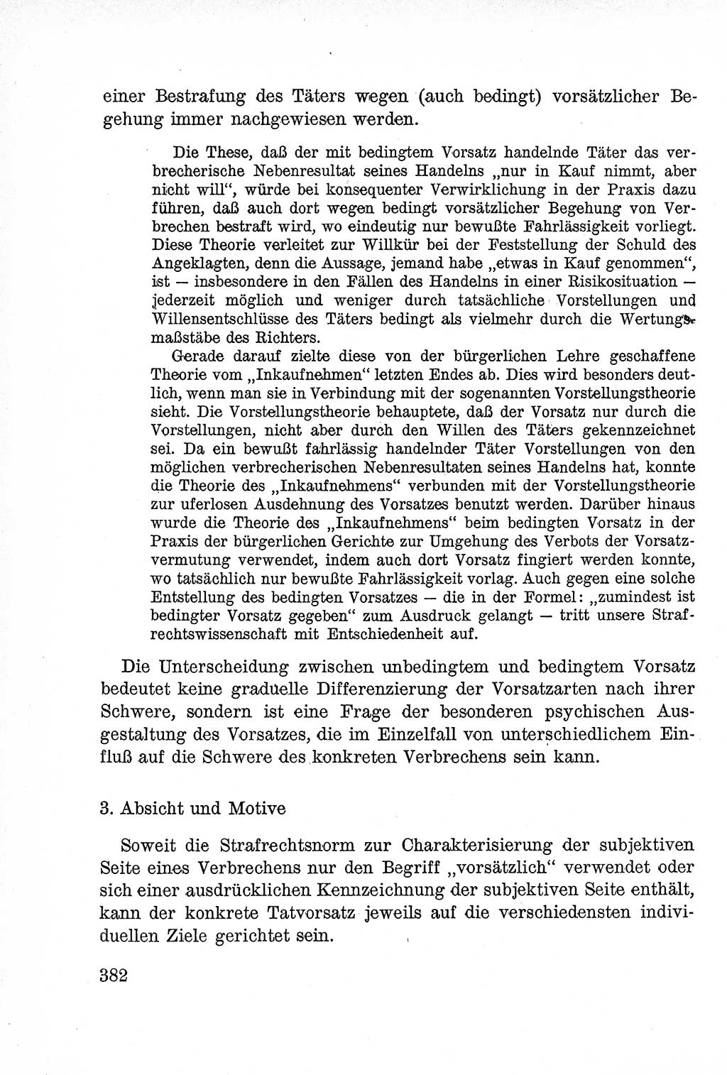 Lehrbuch des Strafrechts der Deutschen Demokratischen Republik (DDR), Allgemeiner Teil 1957, Seite 382 (Lb. Strafr. DDR AT 1957, S. 382)