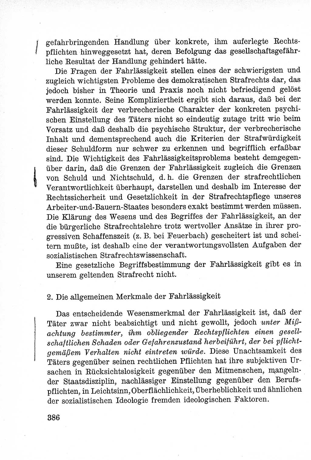 Lehrbuch des Strafrechts der Deutschen Demokratischen Republik (DDR), Allgemeiner Teil 1957, Seite 386 (Lb. Strafr. DDR AT 1957, S. 386)