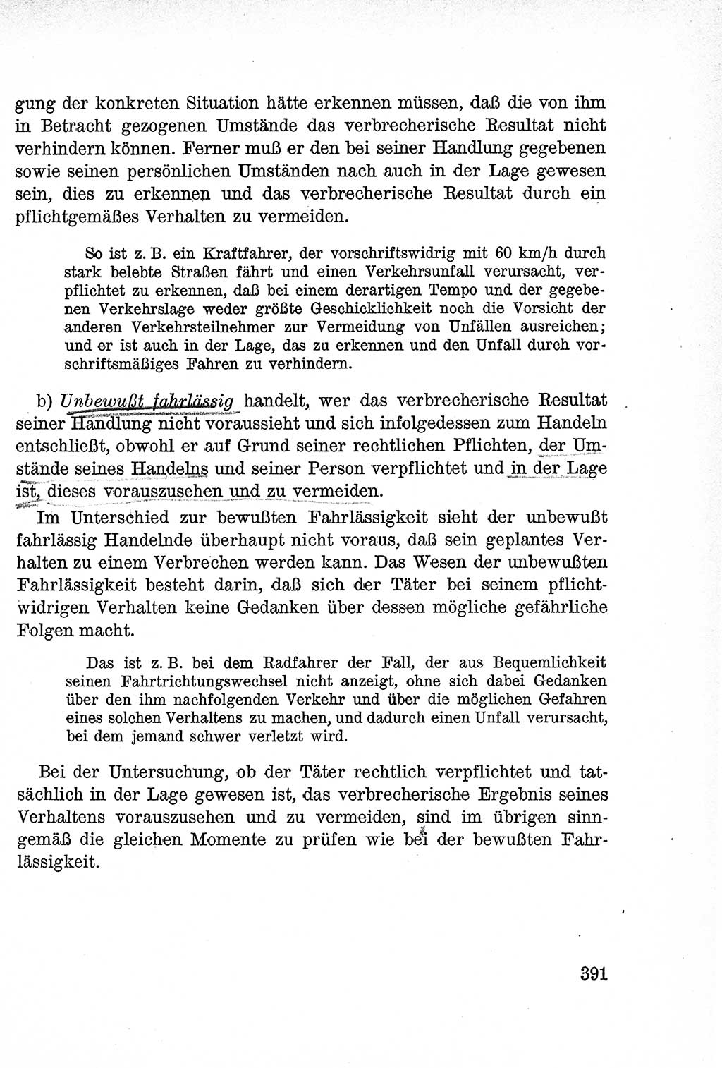 Lehrbuch des Strafrechts der Deutschen Demokratischen Republik (DDR), Allgemeiner Teil 1957, Seite 391 (Lb. Strafr. DDR AT 1957, S. 391)