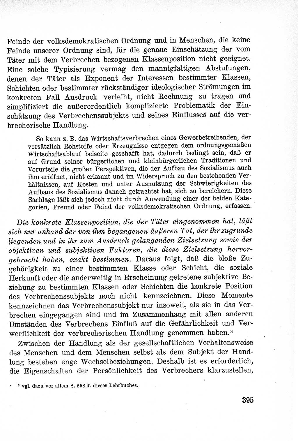 Lehrbuch des Strafrechts der Deutschen Demokratischen Republik (DDR), Allgemeiner Teil 1957, Seite 395 (Lb. Strafr. DDR AT 1957, S. 395)