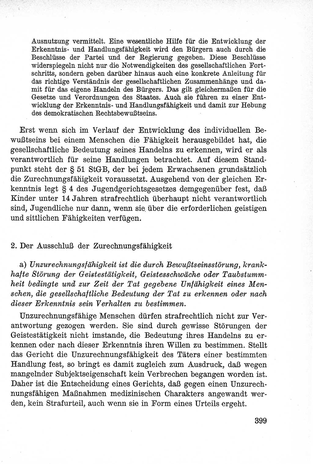 Lehrbuch des Strafrechts der Deutschen Demokratischen Republik (DDR), Allgemeiner Teil 1957, Seite 399 (Lb. Strafr. DDR AT 1957, S. 399)