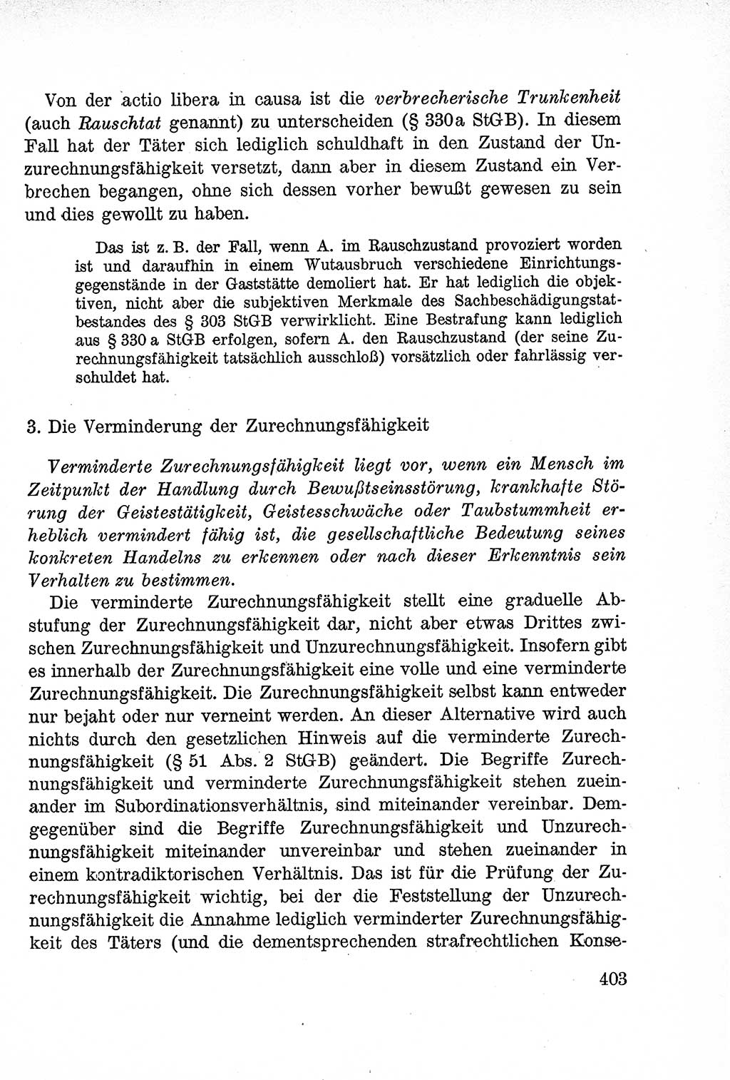 Lehrbuch des Strafrechts der Deutschen Demokratischen Republik (DDR), Allgemeiner Teil 1957, Seite 403 (Lb. Strafr. DDR AT 1957, S. 403)