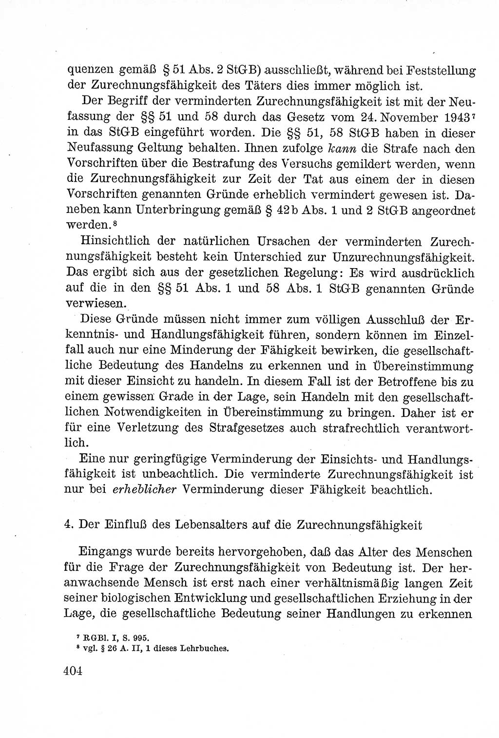Lehrbuch des Strafrechts der Deutschen Demokratischen Republik (DDR), Allgemeiner Teil 1957, Seite 404 (Lb. Strafr. DDR AT 1957, S. 404)