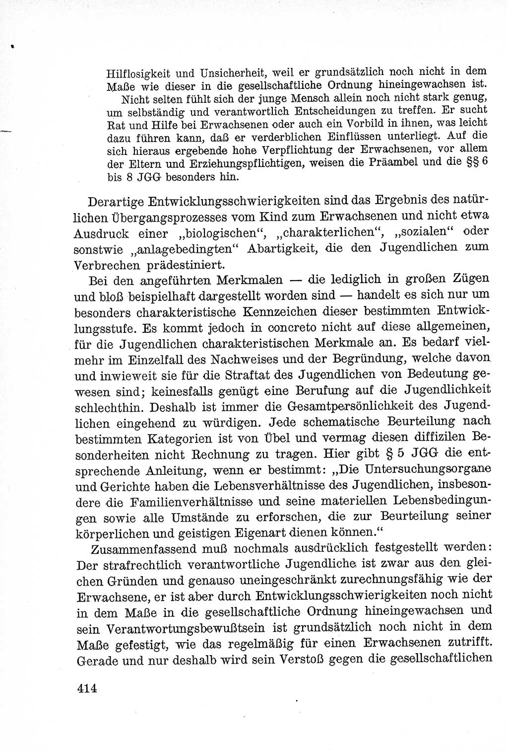 Lehrbuch des Strafrechts der Deutschen Demokratischen Republik (DDR), Allgemeiner Teil 1957, Seite 414 (Lb. Strafr. DDR AT 1957, S. 414)