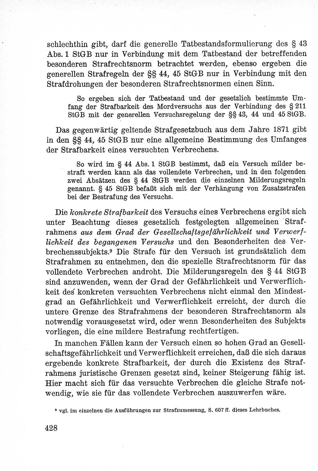 Lehrbuch des Strafrechts der Deutschen Demokratischen Republik (DDR), Allgemeiner Teil 1957, Seite 428 (Lb. Strafr. DDR AT 1957, S. 428)