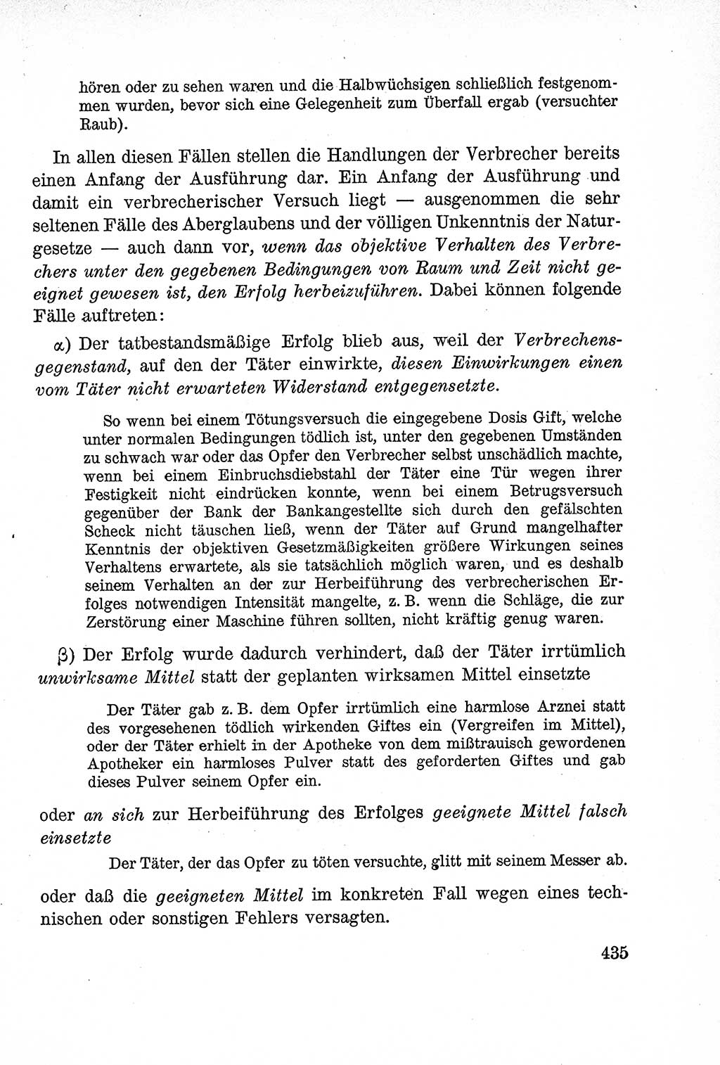 Lehrbuch des Strafrechts der Deutschen Demokratischen Republik (DDR), Allgemeiner Teil 1957, Seite 435 (Lb. Strafr. DDR AT 1957, S. 435)