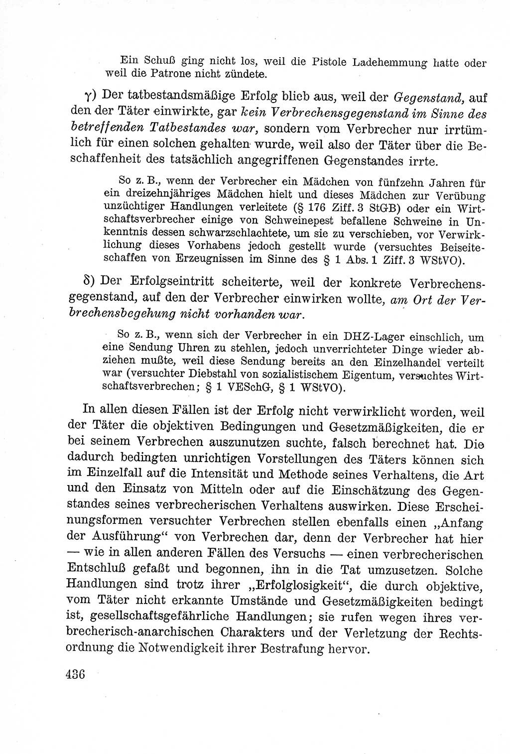 Lehrbuch des Strafrechts der Deutschen Demokratischen Republik (DDR), Allgemeiner Teil 1957, Seite 436 (Lb. Strafr. DDR AT 1957, S. 436)