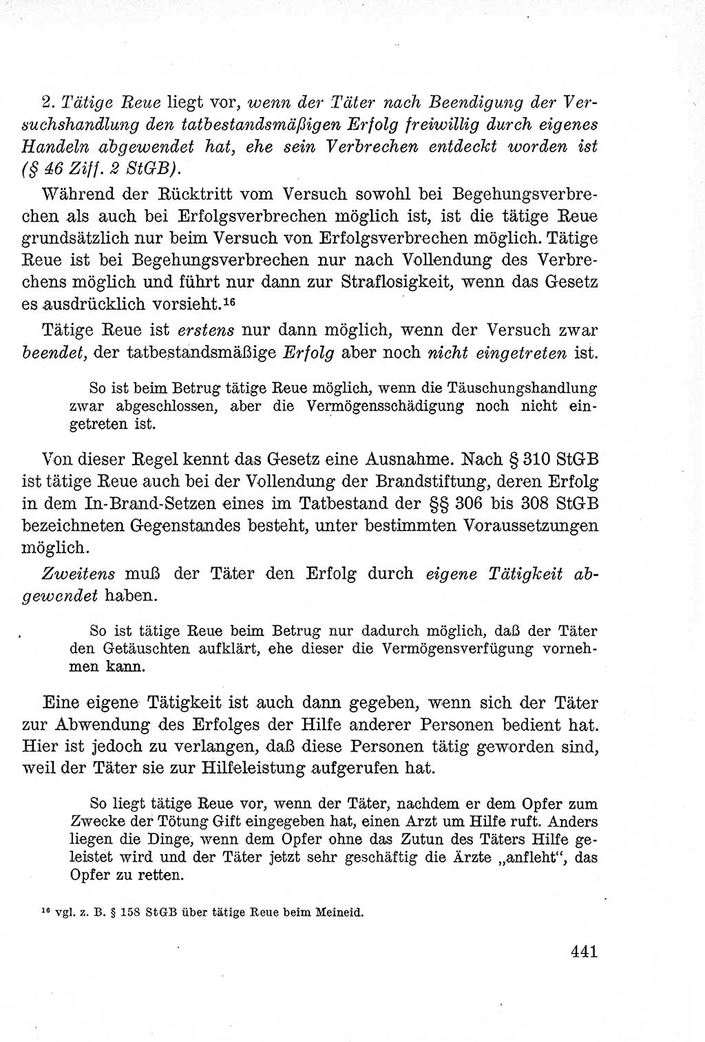 Lehrbuch des Strafrechts der Deutschen Demokratischen Republik (DDR), Allgemeiner Teil 1957, Seite 441 (Lb. Strafr. DDR AT 1957, S. 441)