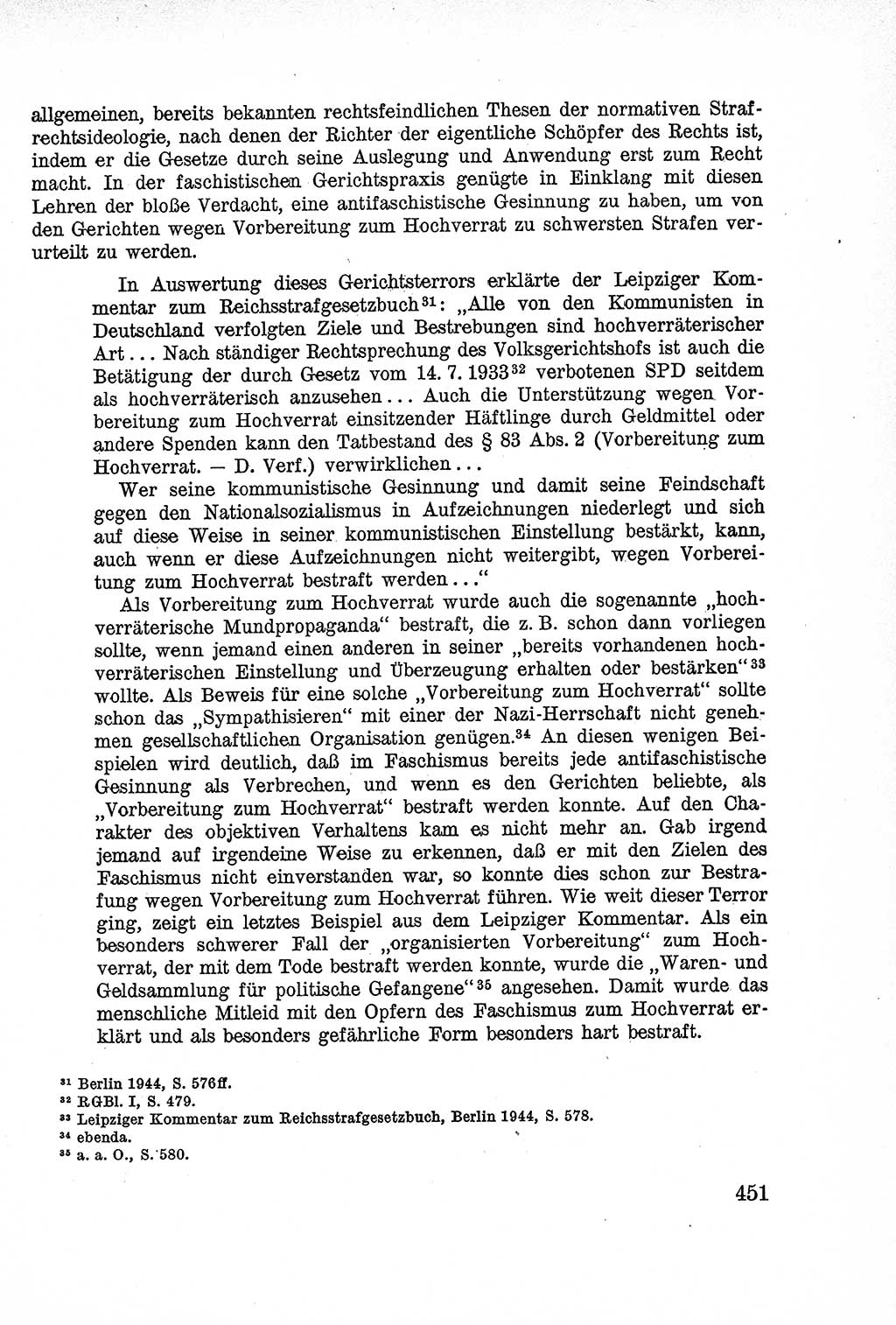 Lehrbuch des Strafrechts der Deutschen Demokratischen Republik (DDR), Allgemeiner Teil 1957, Seite 451 (Lb. Strafr. DDR AT 1957, S. 451)