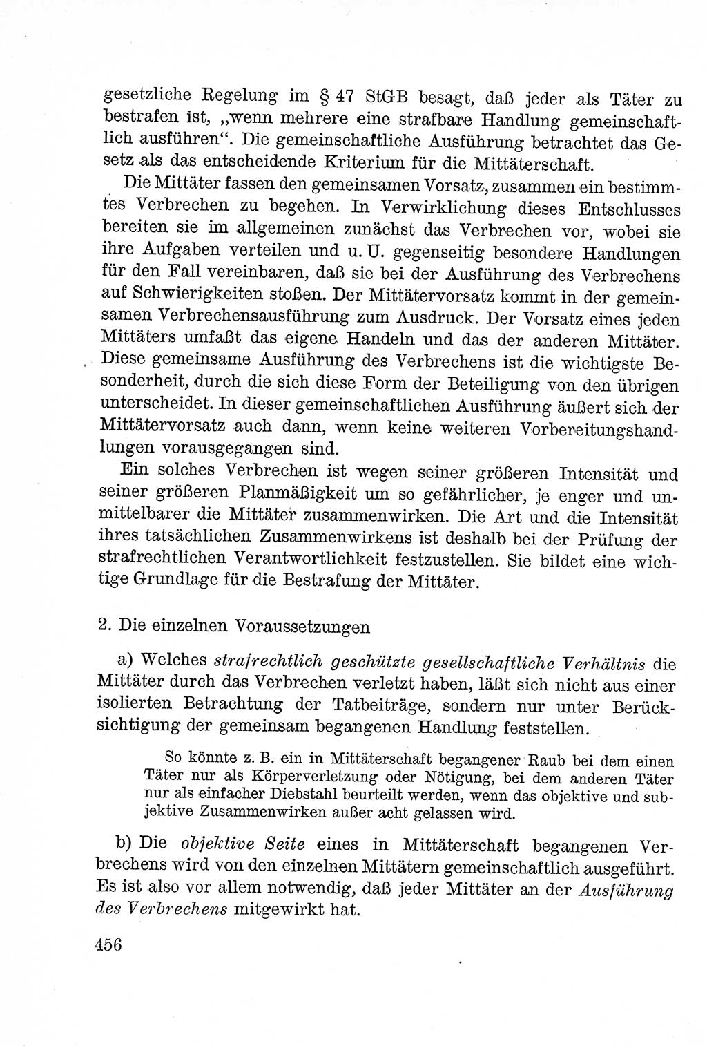 Lehrbuch des Strafrechts der Deutschen Demokratischen Republik (DDR), Allgemeiner Teil 1957, Seite 456 (Lb. Strafr. DDR AT 1957, S. 456)