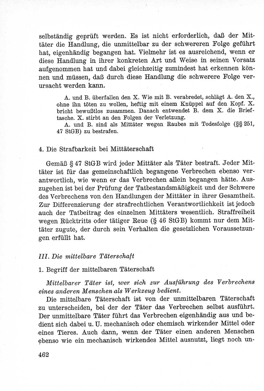 Lehrbuch des Strafrechts der Deutschen Demokratischen Republik (DDR), Allgemeiner Teil 1957, Seite 462 (Lb. Strafr. DDR AT 1957, S. 462)