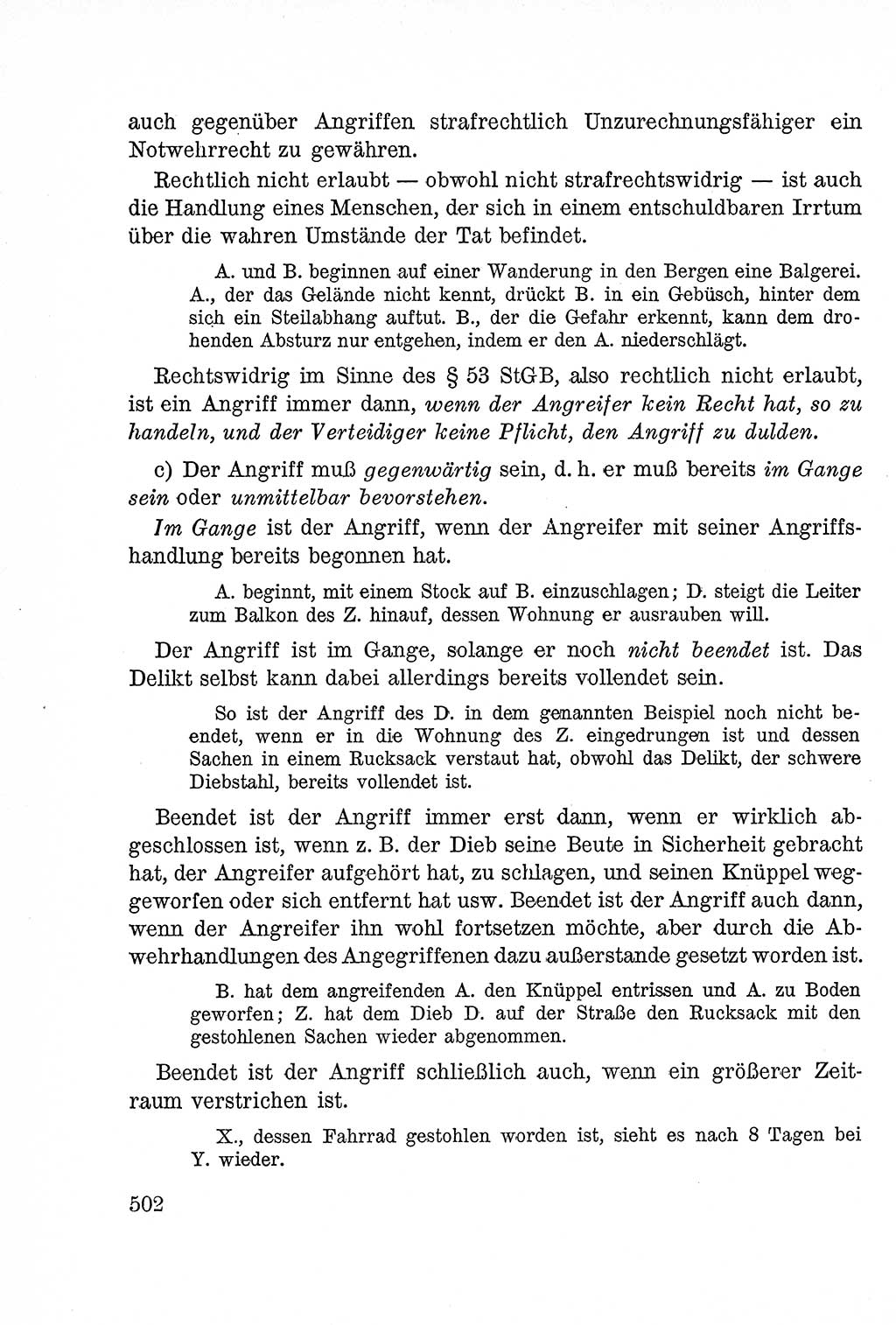 Lehrbuch des Strafrechts der Deutschen Demokratischen Republik (DDR), Allgemeiner Teil 1957, Seite 502 (Lb. Strafr. DDR AT 1957, S. 502)