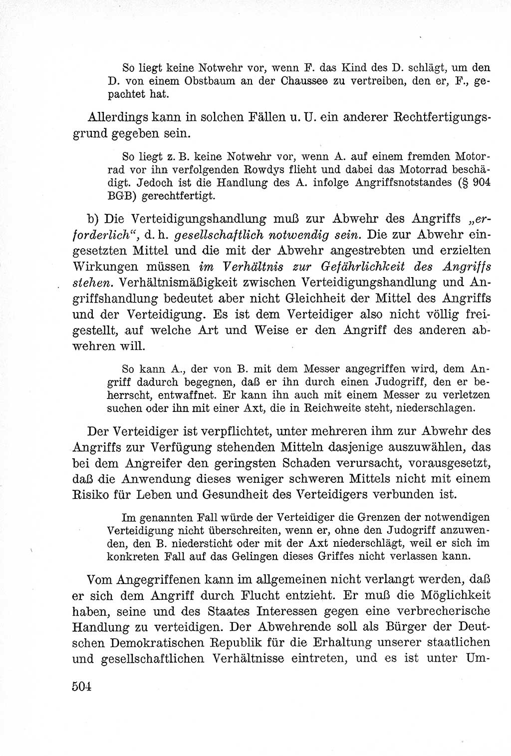 Lehrbuch des Strafrechts der Deutschen Demokratischen Republik (DDR), Allgemeiner Teil 1957, Seite 504 (Lb. Strafr. DDR AT 1957, S. 504)