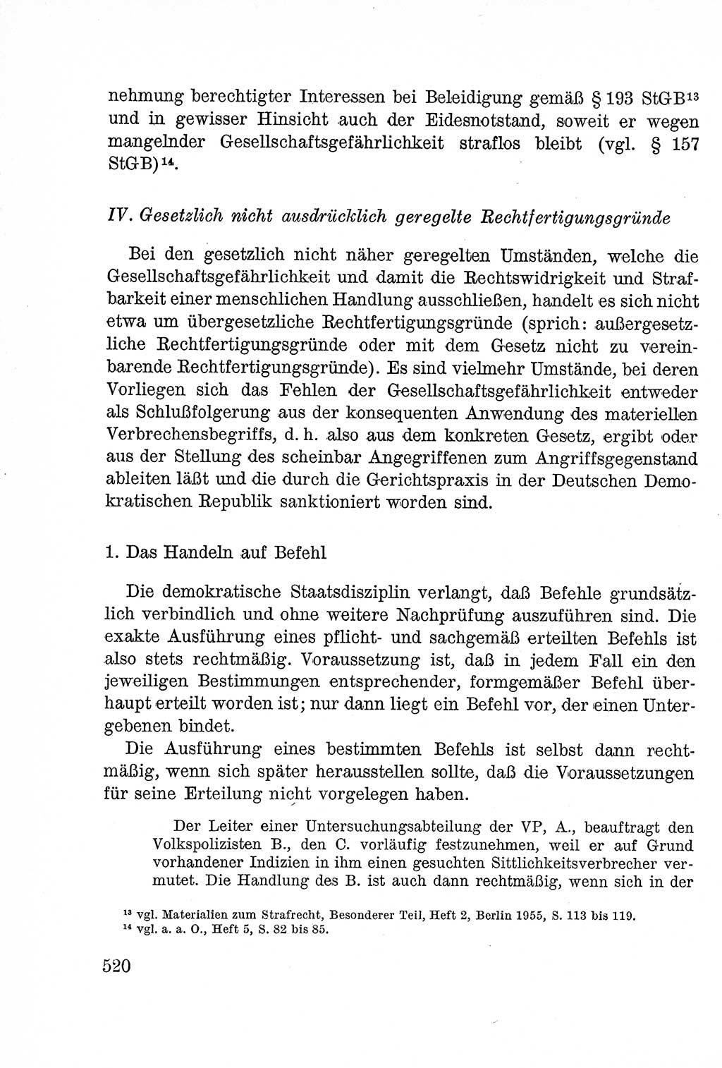 Lehrbuch des Strafrechts der Deutschen Demokratischen Republik (DDR), Allgemeiner Teil 1957, Seite 520 (Lb. Strafr. DDR AT 1957, S. 520)
