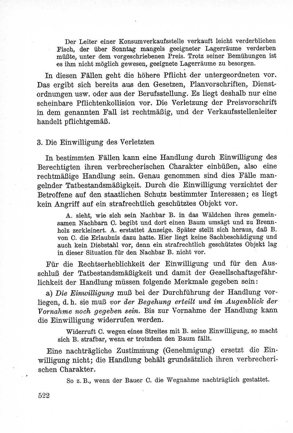 Lehrbuch des Strafrechts der Deutschen Demokratischen Republik (DDR), Allgemeiner Teil 1957, Seite 522 (Lb. Strafr. DDR AT 1957, S. 522)