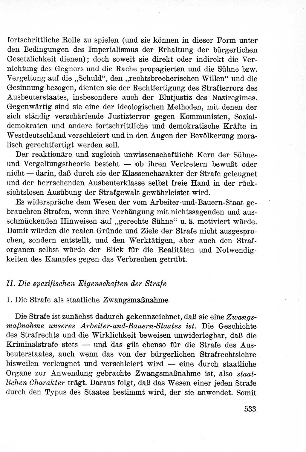 Lehrbuch des Strafrechts der Deutschen Demokratischen Republik (DDR), Allgemeiner Teil 1957, Seite 533 (Lb. Strafr. DDR AT 1957, S. 533)