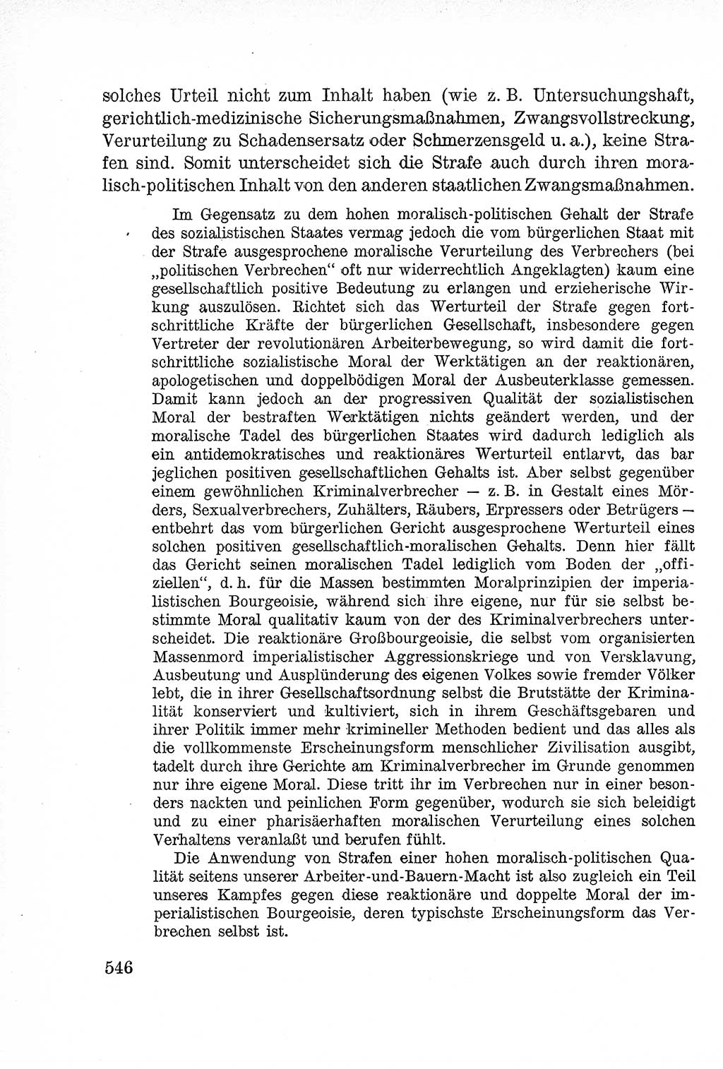 Lehrbuch des Strafrechts der Deutschen Demokratischen Republik (DDR), Allgemeiner Teil 1957, Seite 546 (Lb. Strafr. DDR AT 1957, S. 546)