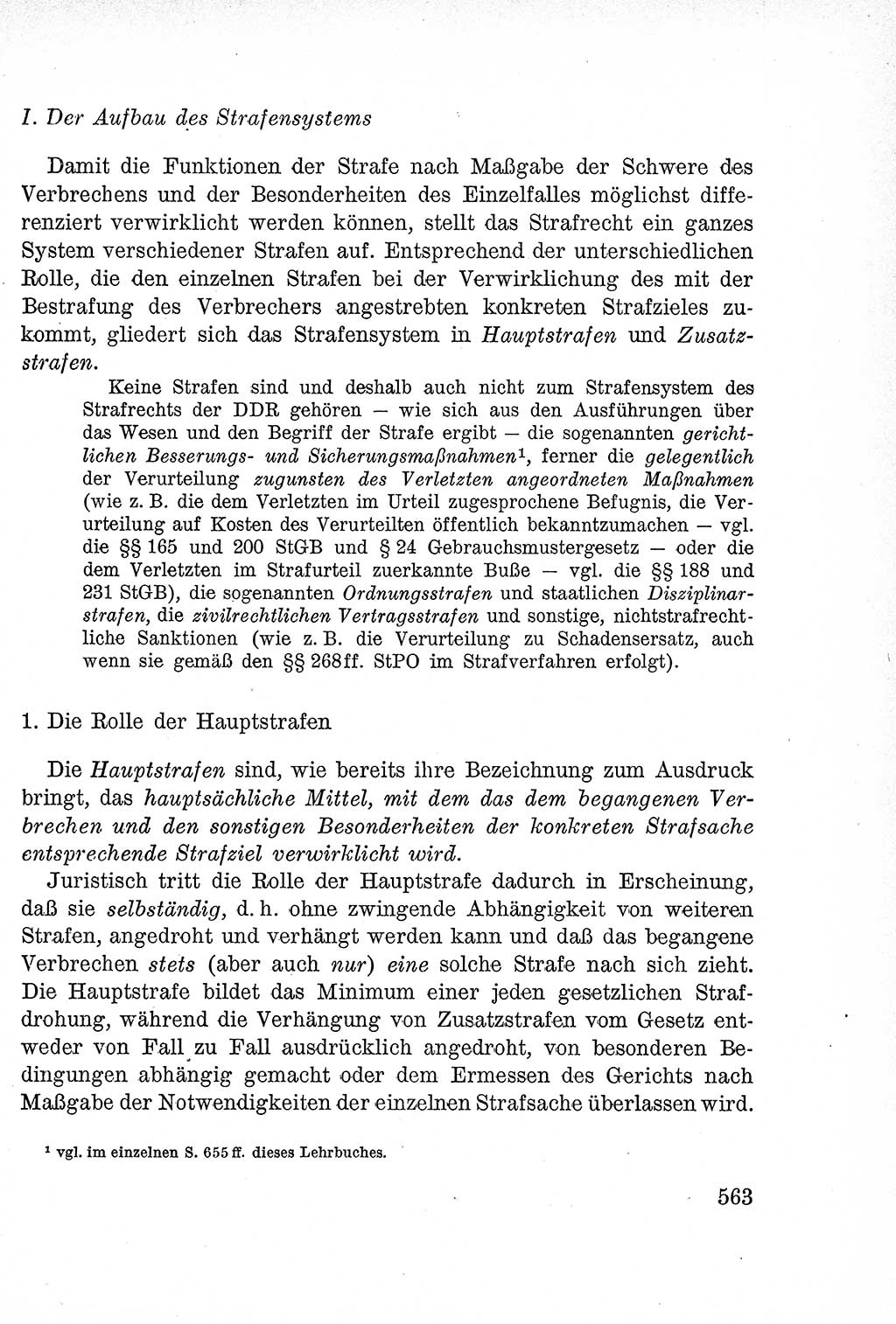 Lehrbuch des Strafrechts der Deutschen Demokratischen Republik (DDR), Allgemeiner Teil 1957, Seite 563 (Lb. Strafr. DDR AT 1957, S. 563)