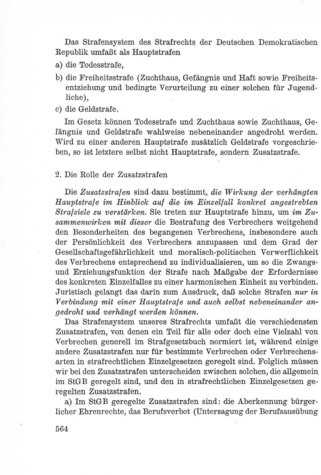 Lehrbuch des Strafrechts der Deutschen Demokratischen Republik (DDR), Allgemeiner Teil 1957, Seite 564 (Lb. Strafr. DDR AT 1957, S. 564)
