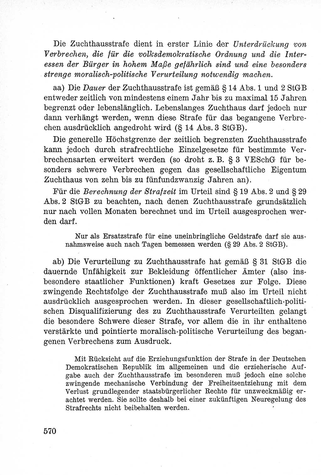 Lehrbuch des Strafrechts der Deutschen Demokratischen Republik (DDR), Allgemeiner Teil 1957, Seite 570 (Lb. Strafr. DDR AT 1957, S. 570)