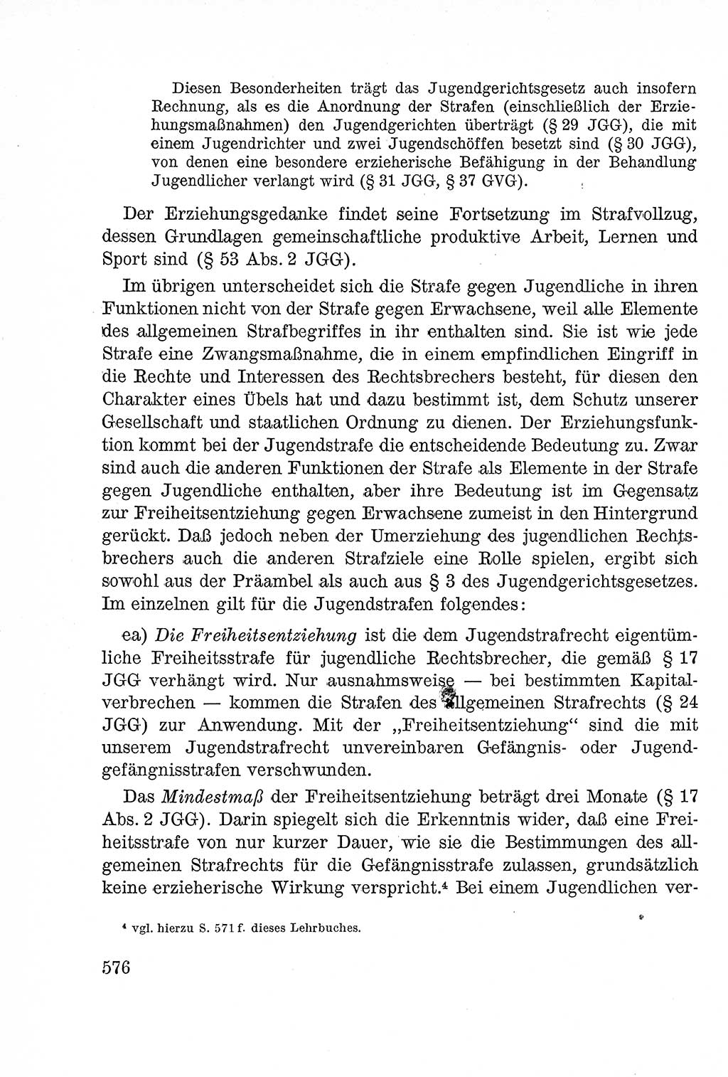 Lehrbuch des Strafrechts der Deutschen Demokratischen Republik (DDR), Allgemeiner Teil 1957, Seite 576 (Lb. Strafr. DDR AT 1957, S. 576)