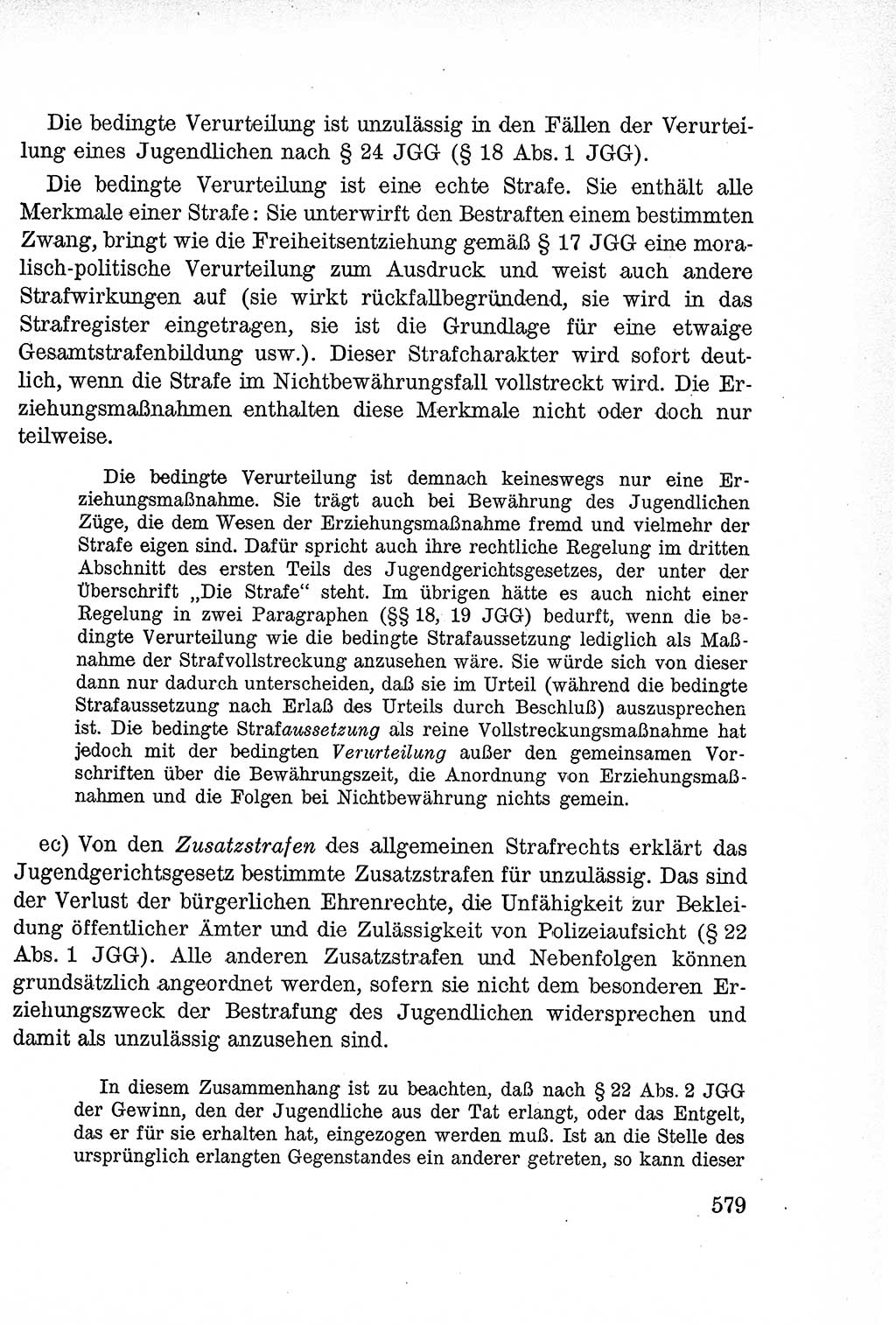 Lehrbuch des Strafrechts der Deutschen Demokratischen Republik (DDR), Allgemeiner Teil 1957, Seite 579 (Lb. Strafr. DDR AT 1957, S. 579)