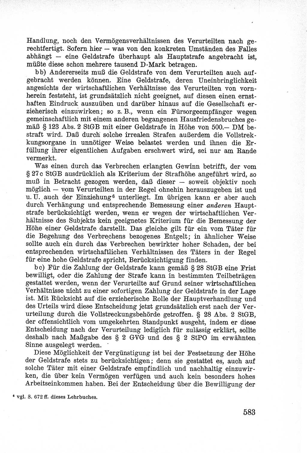 Lehrbuch des Strafrechts der Deutschen Demokratischen Republik (DDR), Allgemeiner Teil 1957, Seite 583 (Lb. Strafr. DDR AT 1957, S. 583)