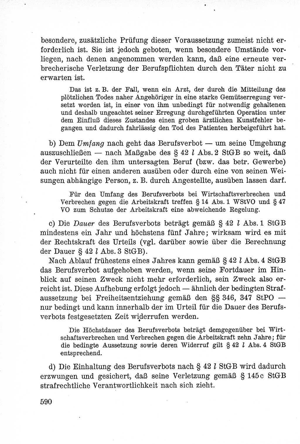 Lehrbuch des Strafrechts der Deutschen Demokratischen Republik (DDR), Allgemeiner Teil 1957, Seite 590 (Lb. Strafr. DDR AT 1957, S. 590)